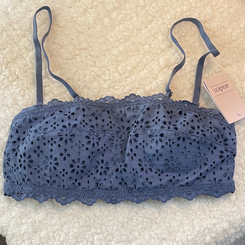 Auden Navy Floral Lace Bralette
